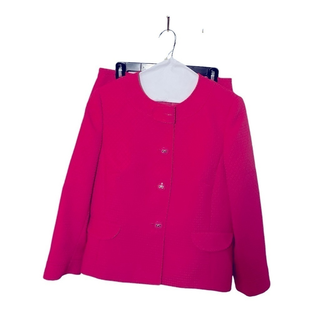 Tahari ASL Hot Pink Vintage Suit Set Size 8